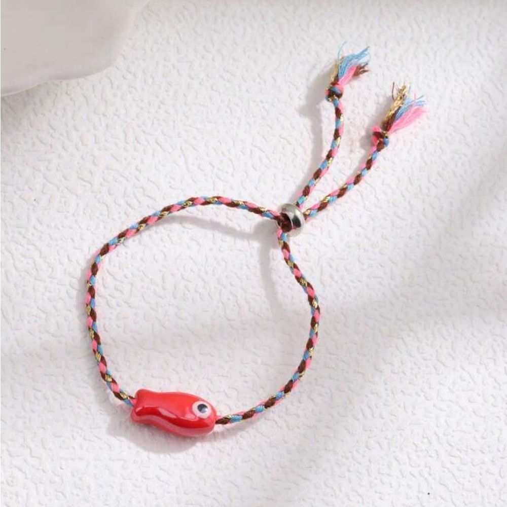 Multicolor Fish Charm Bracelet S947